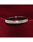 Klasyczne 925 srebro pierścionki wysokiej jakości koło jasne olśniewające CZ geometryczne wieżowych pierścienie dla kobiet biżut