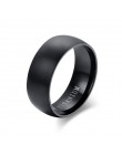 ZORCVENS moda męska czarny tytanowy pierścień matowy wykończony klasyczny zaręczynowy Anel biżuteria dla mężczyzn obrączki