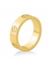 Innopes fashion śruba z łbem philipa pierścionek z cyrkonią prosty pierścionek męski ze stali nierdzewnej różowe złoto pierścion