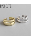 Czeski etniczny 925 Sterling Silver długi łańcuszek otwarte pierścienie dla kobiet Bridal Wedding Vintage Finger Rings świąteczn