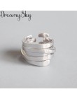 Osobowość przesadzone 925 Sterling Silver nieregularne geometryczne pierścienie dla kobiet biżuteria zaręczynowa dziewczyny pier