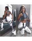 NORMOV Fashion strój do fitnessu kobiety szybkoschnący trening biustonosze legginsy poliestrowe zestaw seksowna siatka Skinny pa