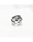 Osobowość przesadzone 925 Sterling Silver nieregularne geometryczne pierścienie dla kobiet biżuteria zaręczynowa dziewczyny pier