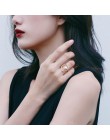 AOMU Fashion Girl prezent metalowy pierścionek dla kobiet biżuteria geometryczny okrągły pierścionek akcesoria do strzelania uli