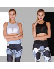 NORMOV Fashion strój do fitnessu kobiety szybkoschnący trening biustonosze legginsy poliestrowe zestaw seksowna siatka Skinny pa
