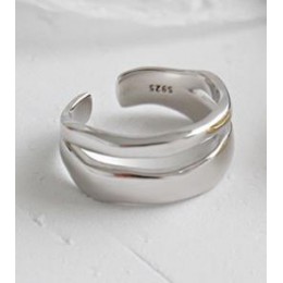 Czeski etniczny 925 Sterling Silver długi łańcuszek otwarte pierścienie dla kobiet Bridal Wedding Vintage Finger Rings świąteczn