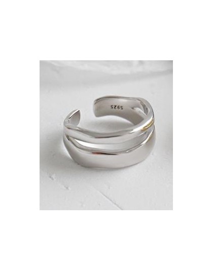 Czeski etniczny 925 Sterling Silver długi łańcuszek otwarte pierścienie dla kobiet Bridal Wedding Vintage Finger Rings świąteczn