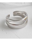 Czeski etniczny 925 Sterling Silver długi łańcuszek otwarte pierścienie dla kobiet Bridal Wedding Vintage Finger Rings świąteczn