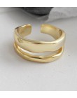 Czeski etniczny 925 Sterling Silver długi łańcuszek otwarte pierścienie dla kobiet Bridal Wedding Vintage Finger Rings świąteczn