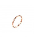 1MM cienka stal tytanowa srebrny kolor para pierścień prosta moda róża złoty pierścionek palec dla kobiet i mężczyzn męskie prez