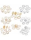 Jeśli mnie 30 sztuk/zestaw Vintage Punk złoty zestaw pierścieni dla kobiet mężczyzn moda Retro Antique Ring Finger Fashion Party