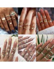 17 KM 8 projekt w stylu Vintage złota gwiazda księżyc pierścienie zestaw dla kobiet BOHO Opal kryształ Midi Ring Finger 2019 kob