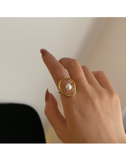 AOMU Fashion Girl prezent metalowy pierścionek dla kobiet biżuteria geometryczny okrągły pierścionek akcesoria do strzelania uli