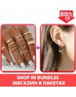 17 KM 8 projekt w stylu Vintage złota gwiazda księżyc pierścienie zestaw dla kobiet BOHO Opal kryształ Midi Ring Finger 2019 kob