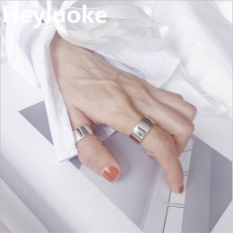 2019 New arrival 100% 925 kciuk błyszczące pierścienie dla kobiet duże do czynienia szeroki palec pierścienie dla Unisex biżuter