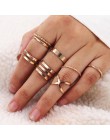 KISSWIFE 8 sztuk/zestaw prosta konstrukcja okrągłe złote kolorowe pierścienie zestaw dla kobiet Handmade geometria Finger zestaw