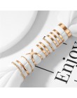 KISSWIFE 8 sztuk/zestaw prosta konstrukcja okrągłe złote kolorowe pierścienie zestaw dla kobiet Handmade geometria Finger zestaw