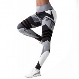 NORMOV Fashion strój do fitnessu kobiety szybkoschnący trening biustonosze legginsy poliestrowe zestaw seksowna siatka Skinny pa