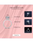 Modian nowy marka Fashion Design urok musujące dziesięć serca wyczyść cyrkon palec srebrny pierścionki dla kobiet ślub zaręczyny