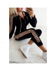 Pickyourlook zestaw odzieży damskiej z długim rękawem czarne perłowe cekiny Zipper damski strój zestaw jesienno-zimowa moda ubra