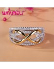 Luksusowe stałe 925 Sterling Silver Rings dla kobiet Hollow-out numer 8 nieskończoność biżuteria miłosna prezent na walentynki d