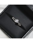 Klasyczna kobieta AAA Crystal cyrkon kamień nieskończony pierścień 925 srebrny wypełniony Ring Finger obietnica obrączki dla kob