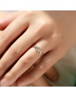 Klasyczna kobieta AAA Crystal cyrkon kamień nieskończony pierścień 925 srebrny wypełniony Ring Finger obietnica obrączki dla kob