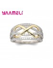 Luksusowe stałe 925 Sterling Silver Rings dla kobiet Hollow-out numer 8 nieskończoność biżuteria miłosna prezent na walentynki d