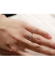 Klasyczna kobieta AAA Crystal cyrkon kamień nieskończony pierścień 925 srebrny wypełniony Ring Finger obietnica obrączki dla kob
