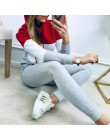 Wiosna Sweatsuit Casual dwuczęściowa piżama spodnie i góra zestaw kobiet ubrania damskie dres salon nosić Conjunto Deportivo Muj