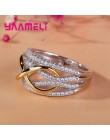 Luksusowe stałe 925 Sterling Silver Rings dla kobiet Hollow-out numer 8 nieskończoność biżuteria miłosna prezent na walentynki d