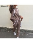 WENYUJH 2020 jesień dres z długim rękawem zagęścić bluzy z kapturem 2 sztuka zestaw Casual Sport garnitur kobiety dres zestaw bl