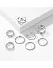 KISSWIFE 8 sztuk/zestaw prosta konstrukcja okrągłe złote kolorowe pierścienie zestaw dla kobiet Handmade geometria Finger zestaw