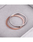 Knock (1.2 MM) promocja tytanowa stal różowe złoto kolor antyalergiczny gładka para obrączka kobieta mężczyzna biżuteria