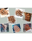 17KM 8 sztuk/zestaw prosta konstrukcja okrągłe złote kolorowe pierścienie zestaw dla kobiet Handmade geometria Finger zestaw pie