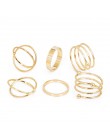 KISSWIFE 8 sztuk/zestaw prosta konstrukcja okrągłe złote kolorowe pierścienie zestaw dla kobiet Handmade geometria Finger zestaw