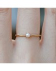 Wejście Lux małe serce cienkie pierścienie dla kobiet światło żółte złoto kolor AAA + CZ GIF na imprezę codzienna moda biżuteria