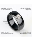 Pierścień ceramika 8mm moda wykwintne Rhinestone pierścień ceramiczny dla kobiet Plus jedno duże kryształowe ślubne kobiece nast