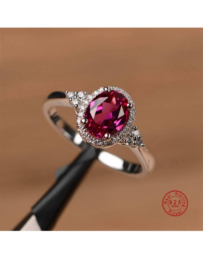 HOT 925 Sterling srebrna iskrząca czerwone serce pierścionek do noszenia warstwowego Micro Pave Crystal CZ dla kobiet prezent na