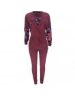 Winter Splice różowy dwuczęściowy zestaw dres damski Plus rozmiar bluza z długim rękawem spodnie garniturowe na co dzień stroje 
