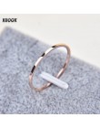 Knock (1.2 MM) promocja tytanowa stal różowe złoto kolor antyalergiczny gładka para obrączka kobieta mężczyzna biżuteria