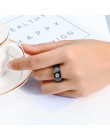 Pierścień ceramika 8mm moda wykwintne Rhinestone pierścień ceramiczny dla kobiet Plus jedno duże kryształowe ślubne kobiece nast