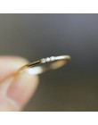 Wejście Lux małe serce cienkie pierścienie dla kobiet światło żółte złoto kolor AAA + CZ GIF na imprezę codzienna moda biżuteria