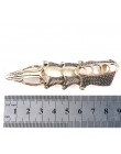 2020 nowe fajne mężczyźni chłopcy Punk w stylu gothic rock Scroll wspólne zbroja Knuckle metalowe pierścionki na cały palec złot