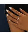 Modyle 40 style czeski Midi Knuckle zestaw pierścieni dla kobiet kryształowy słoń korona półksiężyc geometryczne pierścienie Vin