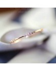 Wejście Lux małe serce cienkie pierścienie dla kobiet światło żółte złoto kolor AAA + CZ GIF na imprezę codzienna moda biżuteria
