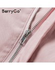 BerryGo guziki, na co dzień dwuczęściowy garnitury zestaw damski wysokiej talii kieszenie kobiet krótki kombinezon 2020 lato sty
