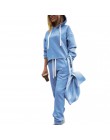 WENYUJH 2020 jesień dres z długim rękawem zagęścić bluzy z kapturem 2 sztuka zestaw Casual Sport garnitur kobiety dres zestaw bl