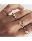 Modyle 12 sztuk/zestaw urok złoty kolor Midi Finger zestaw pierścieni dla kobiet w stylu Vintage Boho Knuckle Party Rings biżute