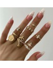 Modyle 12 sztuk/zestaw urok złoty kolor Midi Finger zestaw pierścieni dla kobiet w stylu Vintage Boho Knuckle Party Rings biżute